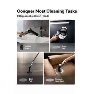 HOTO Flexi Cordless Spin Scrubber แปรงขัดไฟฟ้าไร้สาย ปรับองศาได้ พร้อมหัวแปรง 8 แบบ แปรง ขัด ไร้ สาย