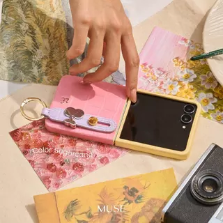 (ZFlip7) MUSE 3Tone Hand Strap Phone Case