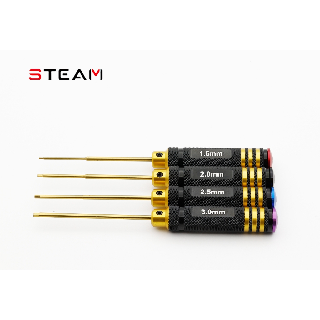 ชุดไขควงหกเหลี่ยม แพ็ค4ด้าม Steam Colorful Titanium-Plated Screwdriver Set/4-Pack HZ024