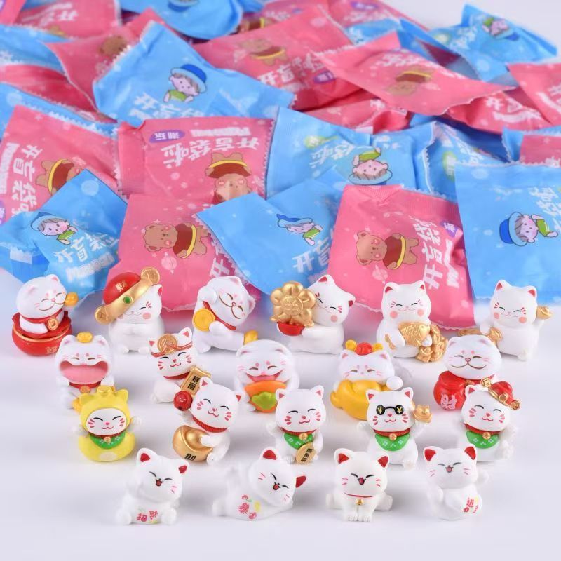 พร้อมสต็อก เครื่องประดับแมวนำโชค ของขวัญปีใหม่ รางวัลของเล่นสำหรับเด็กและนักเรียน แกะสุข ถุงตาบอด