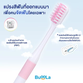 [1 แถม 1] Buoola แปรงสีฟัน (สำหรับคนจัดฟัน) + แปรงขัดซอกฟัน 16 ชิ้น ขนแปรงนุ่ม อ่อนโยนต่อเหงือก
