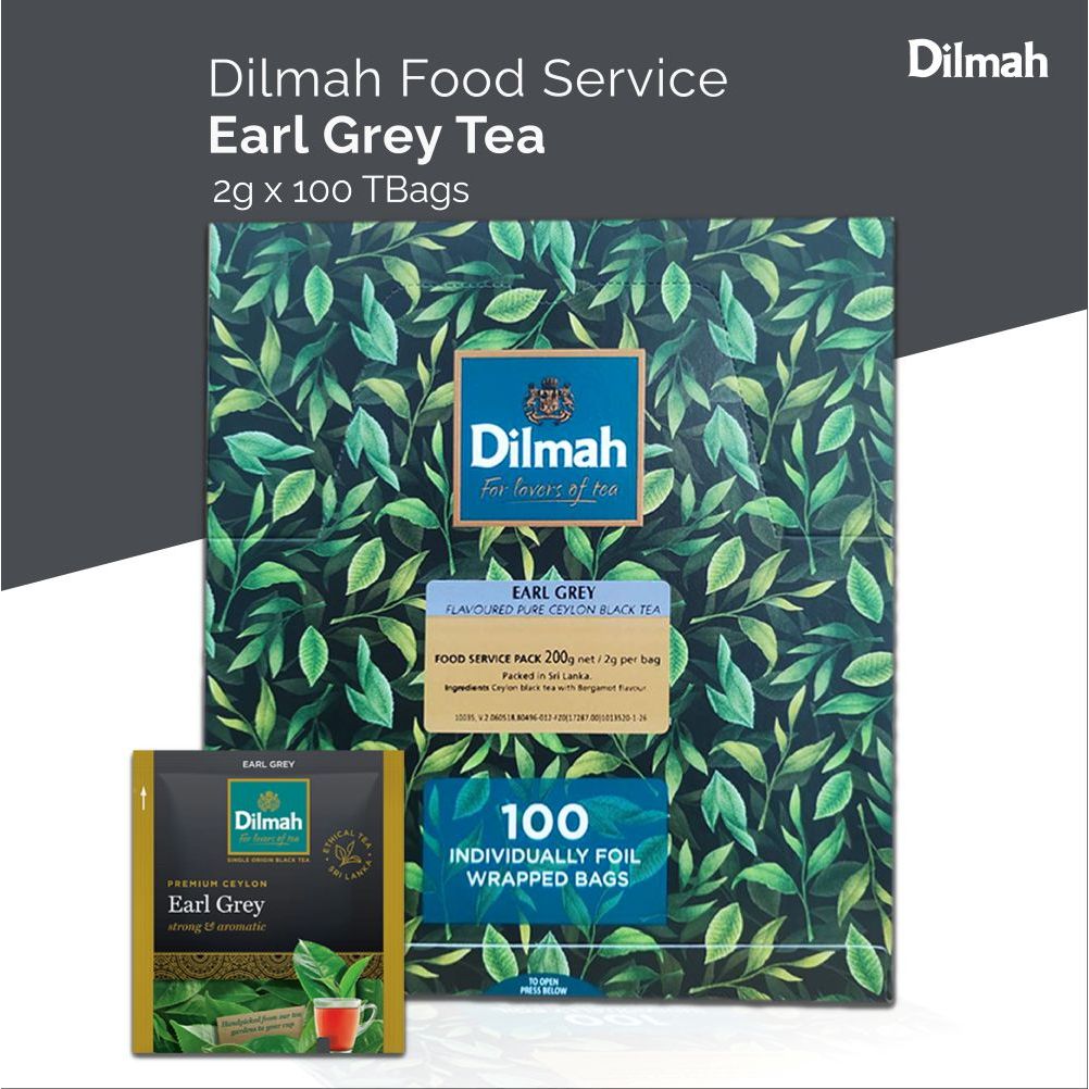 Dilmah Food Service ชาเอิร์ลเกรย์ (Earl Grey Tea) ชาซอง 2g x 100 Tea Bags