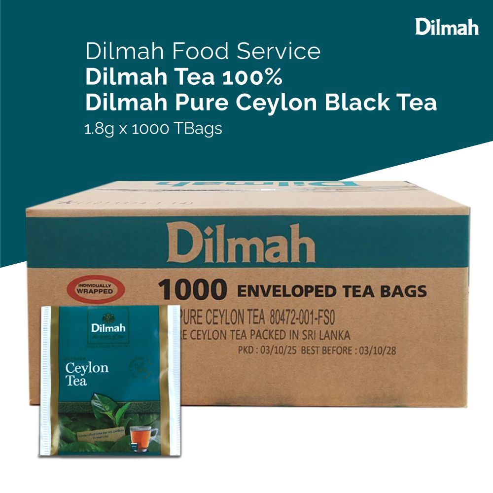 Dilmah Tea ชาดำซีลอน 100% ไซส์ใหญ่ขนาด 1000 ซอง (Dilmah Pure Ceylon Black Tea 1.8g.x1000Tbags)