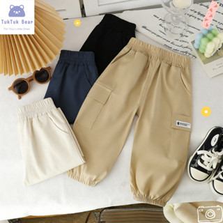 กางเกงขายาวเด็ก กางเกงคาร์โก้เด็ก กระเป๋าทั้ง4ช่อง สไตล์สตรี…