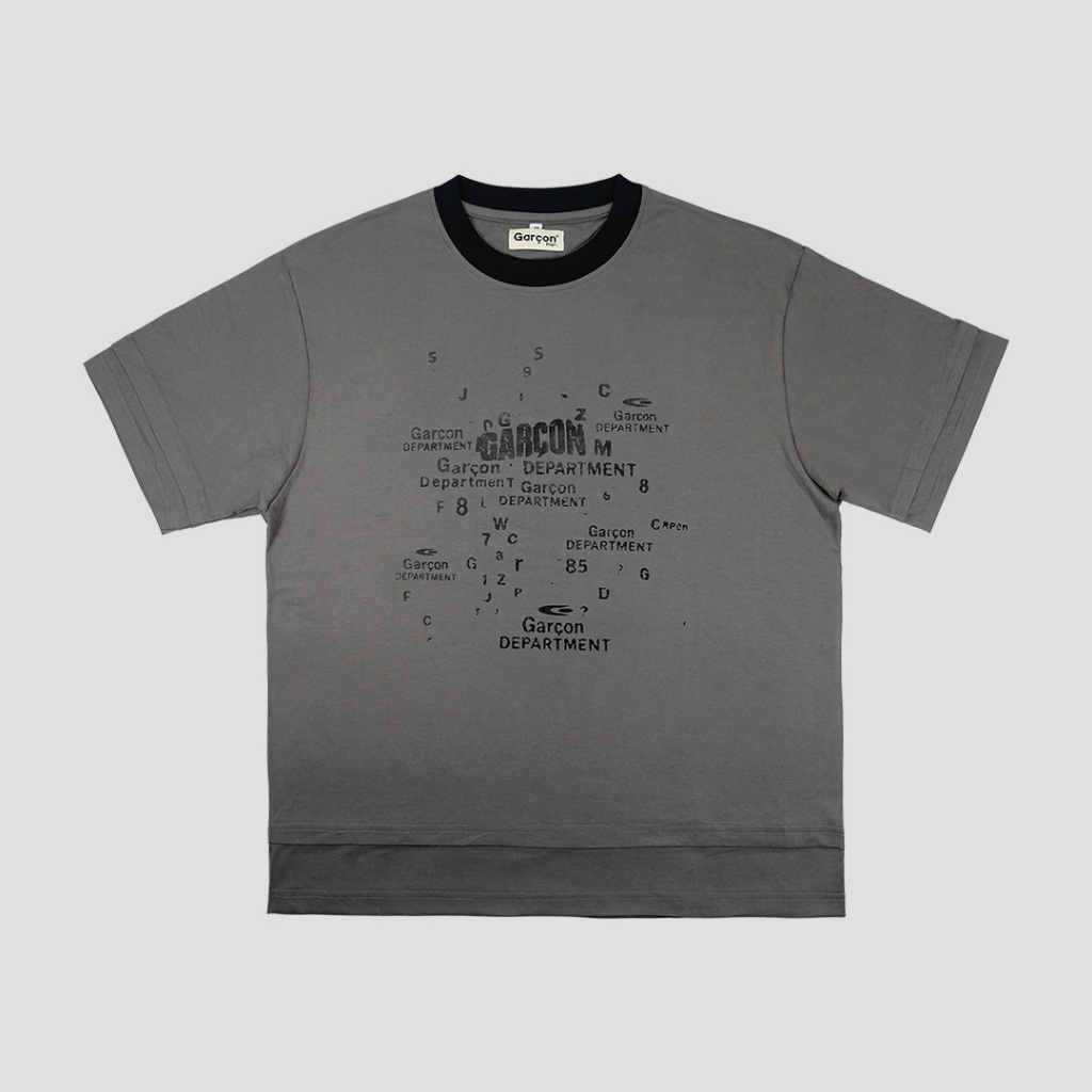 Garcon.dept | Garcon map light Gray tee | เสื้อยืด