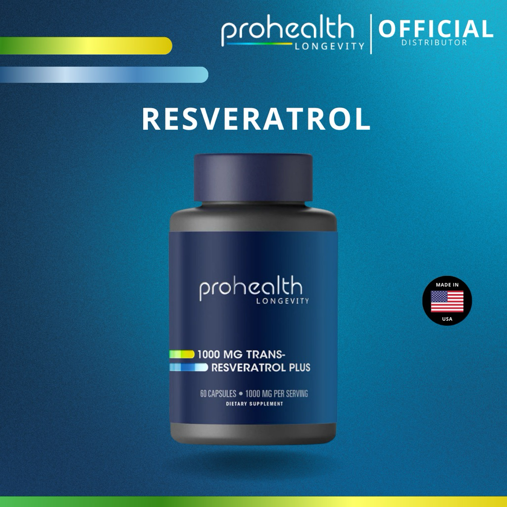 Resveratrol (60 แคปซูล) ProHealth แท้จาก USA เรสเวอราทรอล (Trans-Resveratrol)
