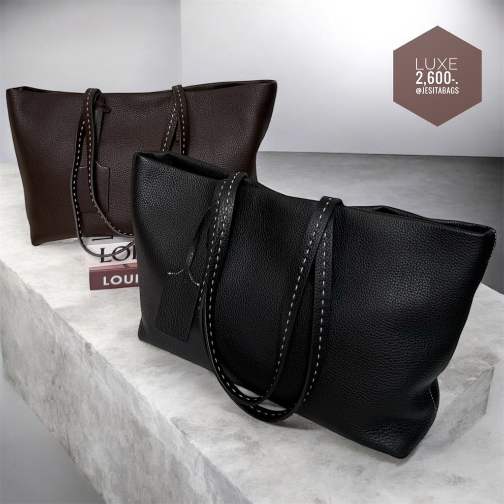 Jesitabags : Luxe everyday bag กระเป๋าหนังแท้ทรงคลาสสิค ใส่Notebook iPad A4ได้
