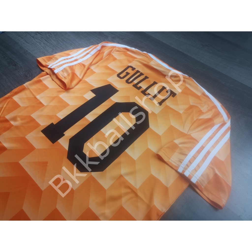 [Retro] - เสื้อฟุตบอล ทีมชาติ ฮอลแลนด์ Home แชมป์ยูโร ปี 1988 เบอร์ชื่อ 10 GULLIT 12 VAN BASTEN 17 R