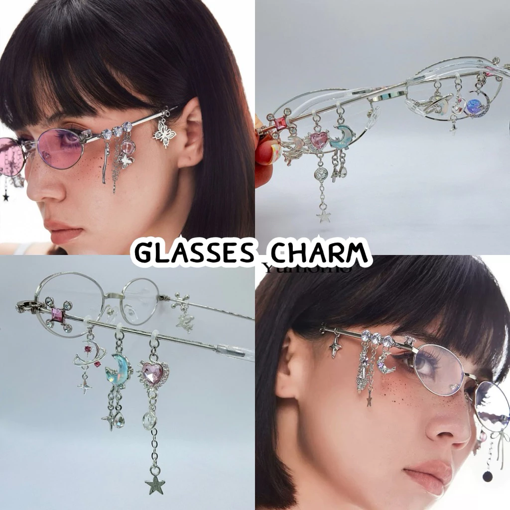 ✨พร้อมส่งจากไทย✨1ชิ้น ชาร์มตกแต่งขาแว่น จี้ห้อยตกแต่งขาแว่นเพิ่มความแกรม glasses charm