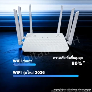 2026 ใหม่ล่าสุด เร้าเตอร์ใส่ซิม เราเตอร์ 4G/5G Router wifi6 300 Mbps 2.4Ghz ใช้ได้กับซิมทุกเครือข่าย เสียบใช้เลย
