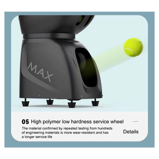 PUSUN PT-Max B เครื่องฝึกซ้อมเทนนิสสำหรับสนามเทนนิสในร่ม พร้อมรีโมท/แอปพลิเคชัน