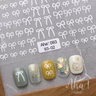 สติกเกอร์โบว์ เกรดพรีเมียม ใช้สำหรับแต่ง ติดเล็บ ราคาต่อแผ่น ลายน่ารักมาก