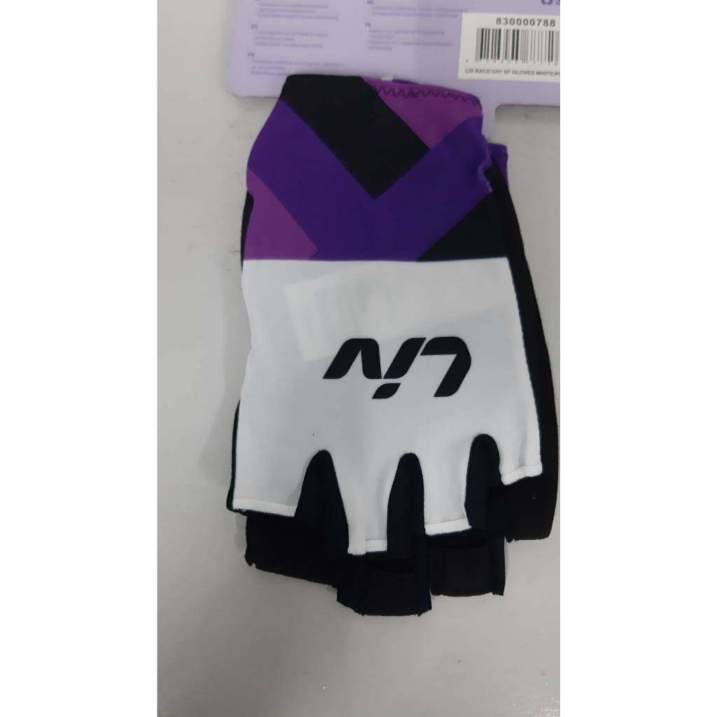 ถุงมือปั่นจักรยาน LIV RACE DAY GLOVES Color WHITE/PURPLE