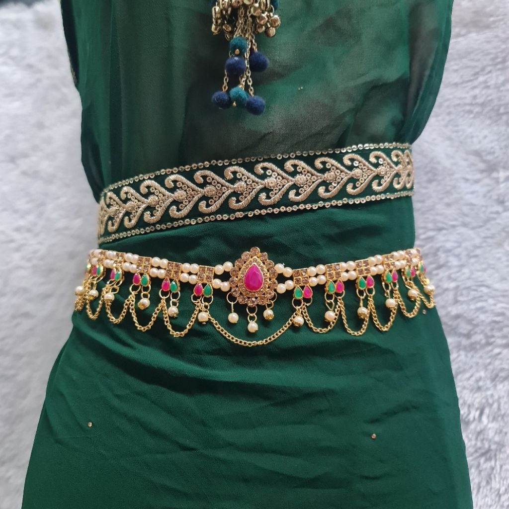 ส่งฟรี เข็มขัดอินเดีย indian waist belt สินค้าใหม่ รูปที่ 8