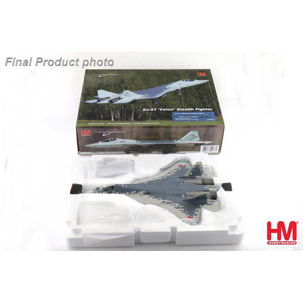 【Pre-Order】 Diecast Model Hobby Master 1:72 – Su-57 “Zhuhai Air Show 2024” 054 Russian Air Force (HA
