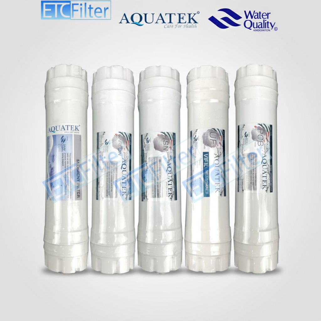 AQUATEK UF EXMA ชุดไส้กรอง inline UF 5 ขั้นตอน 12 นิ้ว