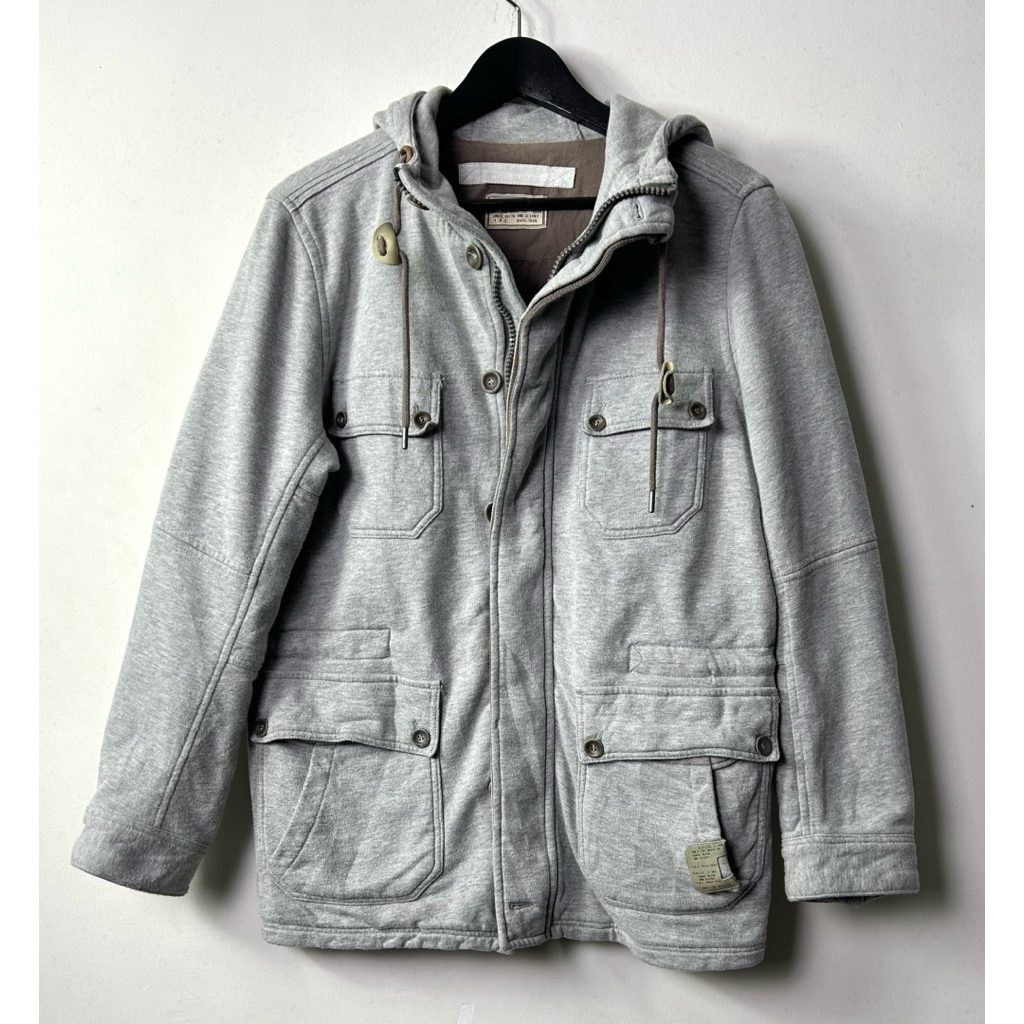 grey cotton hood jacket diesel(used)