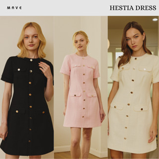 MAVE เดรสรุ่น Hestia Dress สี BLACK,LIGHT CREAM,PINK