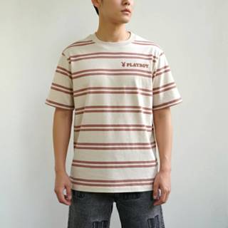 PLAYBOY   เสื้อผ้าผู้ชาย/เสื้อ/เสื้อยืดสีเบจ รุ่น P1MT265TB0…