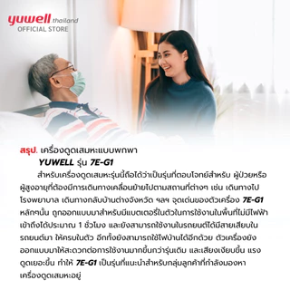 เครื่องดูดเสมหะ Yuwell รุ่น 7E-G1 (มีแบตเตอรี่พกพาได้) รับประกันศูนย์ไทย 2 ปี