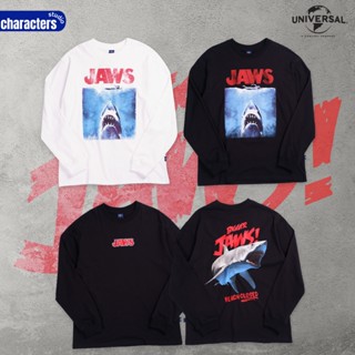 Universal Studios Jaws เสื้อผู้ใหญ่แขนยาว ลายฉลามวินเทจ สไตล…