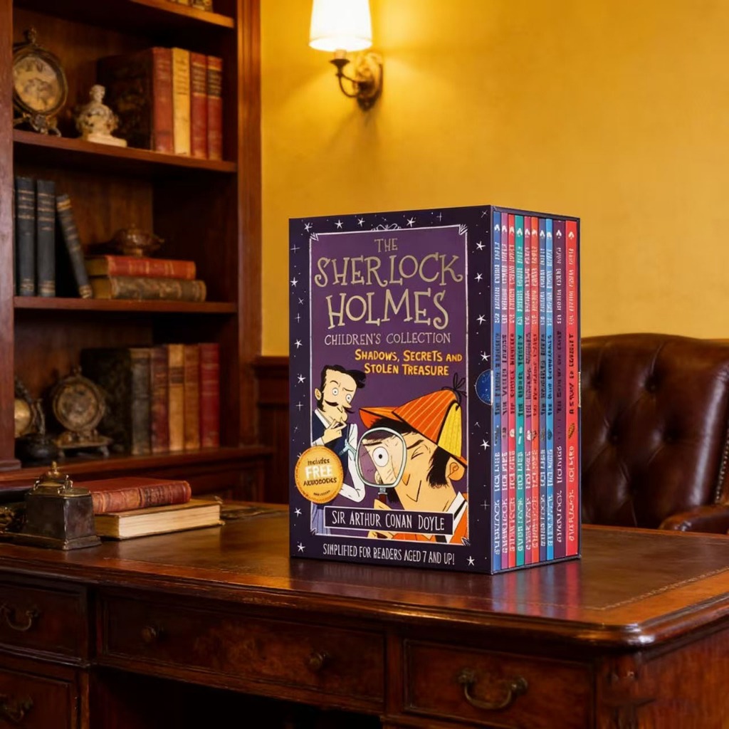 Sherlock Holmes Children's Collection Box Set (10 Books) - Shadows, Secrets & Stolen Treasure - For Ages 7+