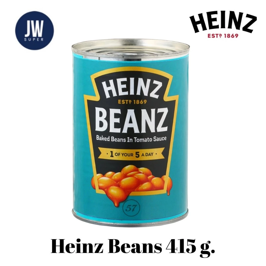 Heinz Baked Beans ไฮนซ์ เบคบีน ถั่วอบในซอสมะเขือเทศ ขนาด 415g.(กรัม) BBE: 22/01/2027
