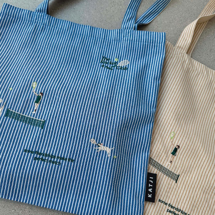 (ดูCODEที่หน้าร้านค้า) katji / พร้อมส่ง Tote bag กระเป๋าย่าม : ปักลาย - รูปที่ 3