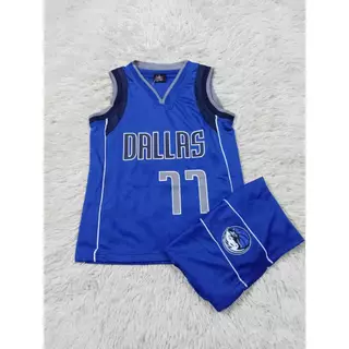 เสื้อบาสเก็ตบอลเด็ก+กางเกง เบอร์77 NBA DALLAS Mavericks ใหม่ล่าสุด