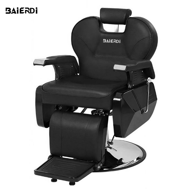 BAIERDI เก้าอีตัดผม barber chair ปรับระดับสูง-ต่ำได้ เหมาะสำหรับตัดผม โกนหนวด และดูแลผิวหน้า