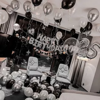 🚚จัดส่งในสต็อก🎈เซตลูกโป่งวันเกิด ลูกโป่งเซต ลูกโป่งวันเกิด ส่งปั๊ม INS Style ชุดลูกโป่งวันเกิด ชุดลูกโป่งกาว