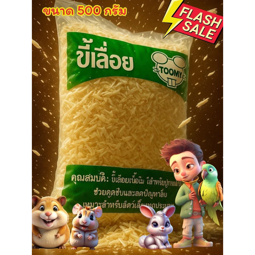TOOMY ขี้เลื่อยแฮมสเตอร์ 500g ไม้สนธรรมชาติ ไร้ฝุ่น เนื้อนิ่ม thumbnail 3