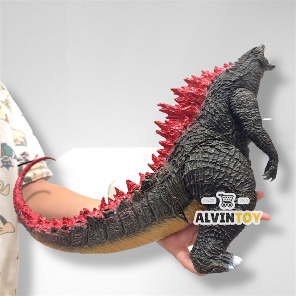 มีส่งด่วนในวันเดียว โมเดล Godzilla ก็อตซิลล่า ตัวใหญ่ สีดำแดง ผลิตจากวัสดุ ซอฟไวนิล คุณภาพดี