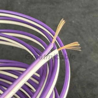สายไฟคู่DC 12V 24V (5เมตร) สีม่วง ทองแดงแท้ ขนาด24AWG อย่างดี