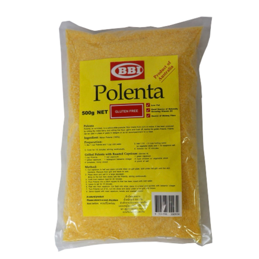 [ส่งด่วน] Lowan BBI Polenta Gluten Free/Buckwheat Flour Gluten Free 500 g. ข้าวโพดบดหยาบ /แป้งบัควีต