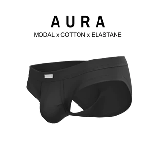 [เป้าใหญ่-ใส่สบาย] Private Structure กางเกงชั้นในชาย รุ่น AURA-Modal Blended Brief – Charcoal Ash [4808]