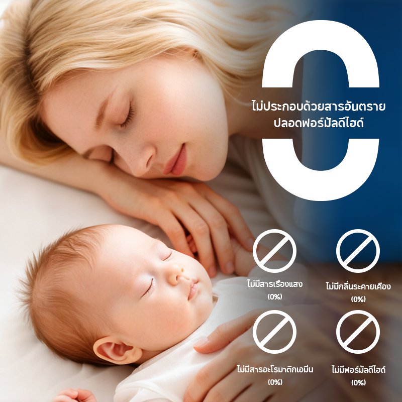 DreamHug ท็อปเปอร์ ยางพารา เมมโมรี่โฟม หนา 2.5/3.5 นิ้ว แก้ปวดหลัง พับได้ ไร้กลิ่น - รูปที่ 4