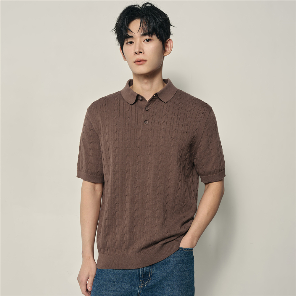GIORDANO (Korea Collection) เสื้อสเวตเตอร์ผู้ชาย Men's Regular Polo Sweater 01056570