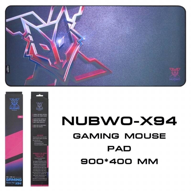 แผ่นรองเมาส์ใหญ่ ขนาด 900X400X3mm. ดีไซน์สวยงาม แข็งแรง ทนทาน NUBWO รุ่น X94