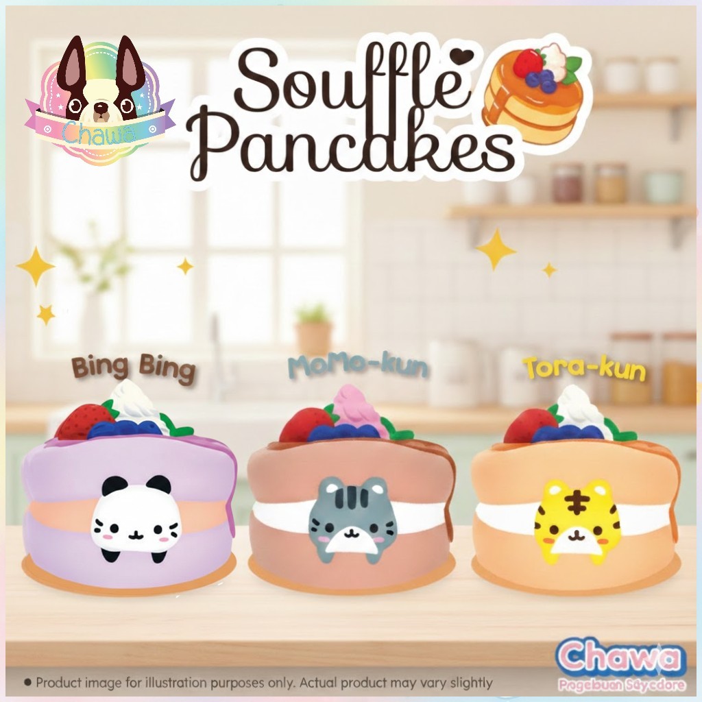 🚚พร้อมส่งจากไทย⭐🌈🥞✨ Soufflé Pancakes Chawa สกุชชี่สุดนุ่ารัก เนื้อนุ่มสโลว์ กลิ่นหอมมาก ✨🥞