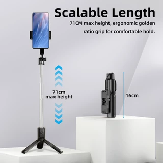ไม้เซลฟี่ อเนกประสงค์ 360° ขาตั้งกล้อง แบบหมุนได้ พร้อมไฟ Led พร้อมรีโมตคอนโทรล