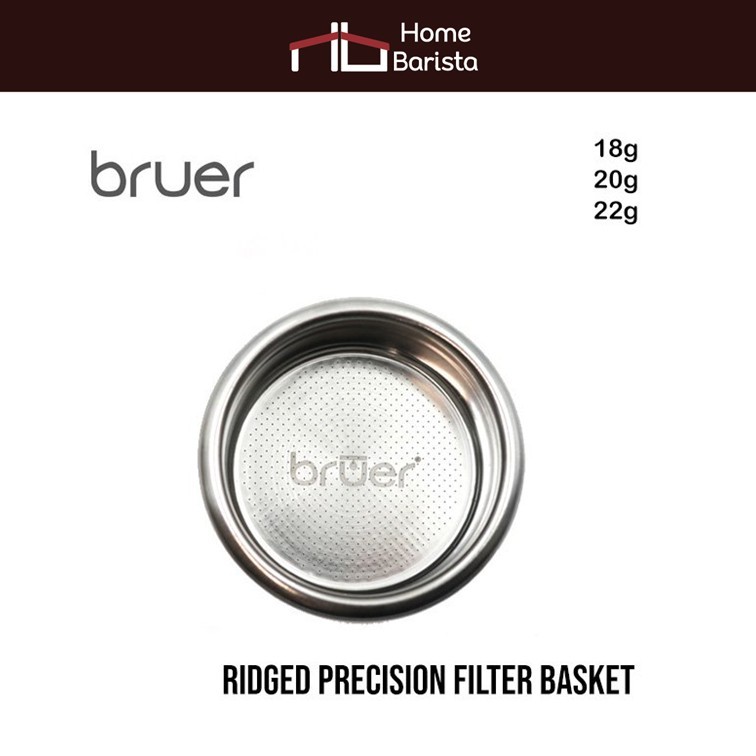 Home Barista ตะแกรง Bruer 58.4mm Precision Filter Basket – Ridged