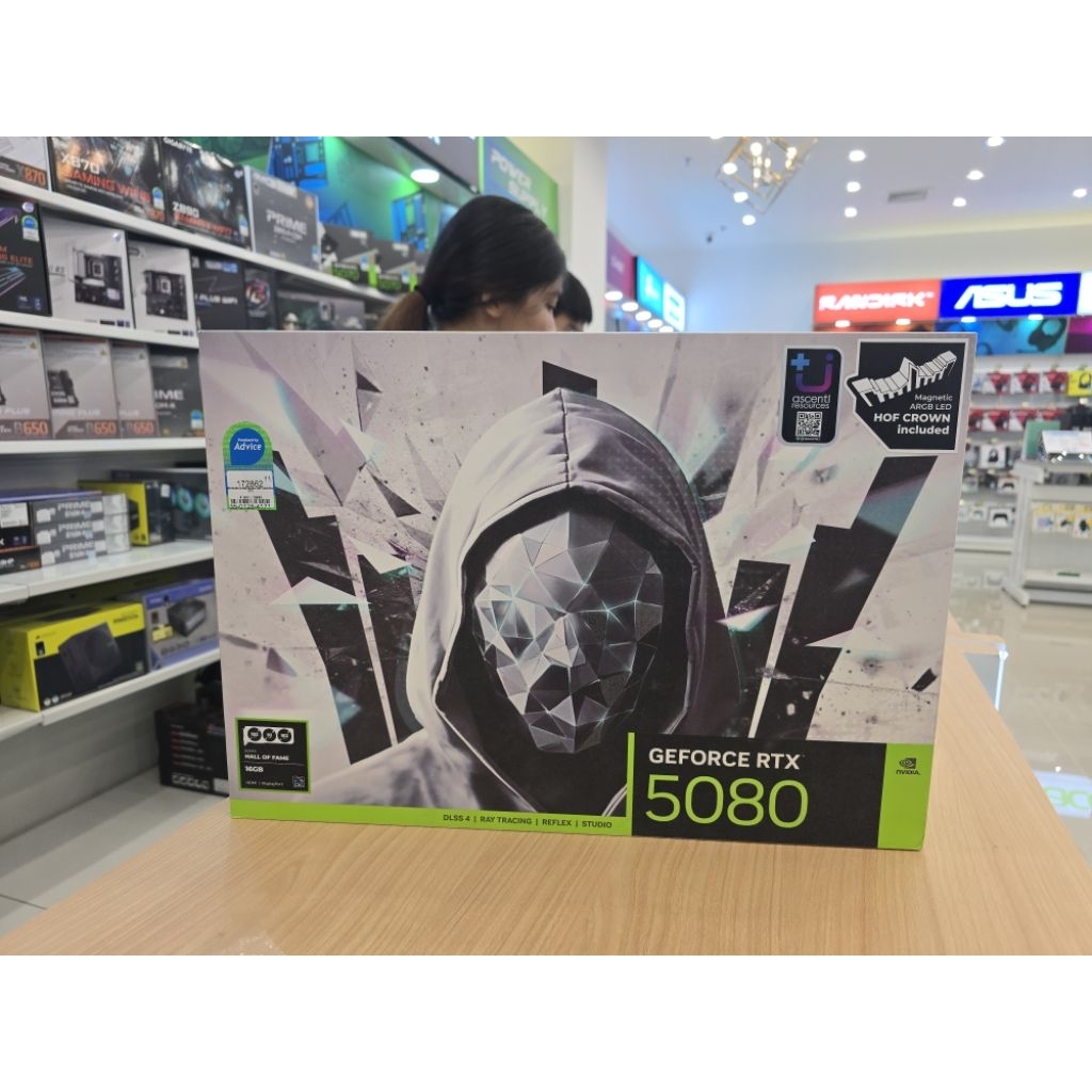 VGA (การ์ดแสดงผล) GALAX GEFORCE RTX 5080 HOF GAMING White -16GB GDDR7 ของใหม่ ประกันถึง 02/2029