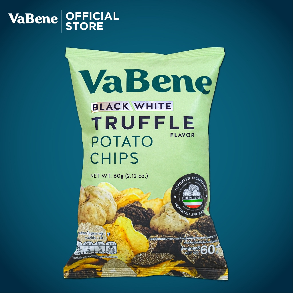 VaBene วาเบเน่ มันฝรั่งทอดอบกรอบ รสทรัฟเฟิลดำและขาวแท้จากอิตาลี [ลังใหญ่ x24 ซอง] - รูปที่ 6