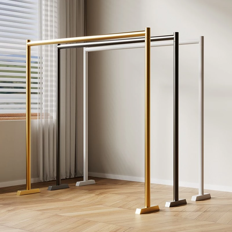 ราวตากผ้าเหล็กบาร์เดี่ยว ปรับยืดหดได้ 60-200cm เหล็กหนา 0.6mm ดีไซน์สวย แข็งแรง สำหรับห้องนอน/ระเบียง