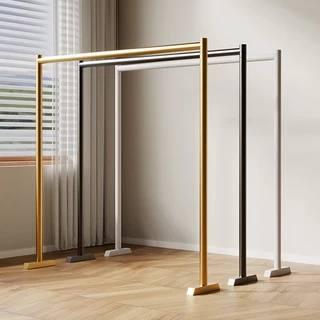ราวตากผ้าเหล็กบาร์เดี่ยว ปรับยืดหดได้ 60-200cm เหล็กหนา 0.6mm ดีไซน์สวย แข็งแรง สำหรับห้องนอน/ระเบียง