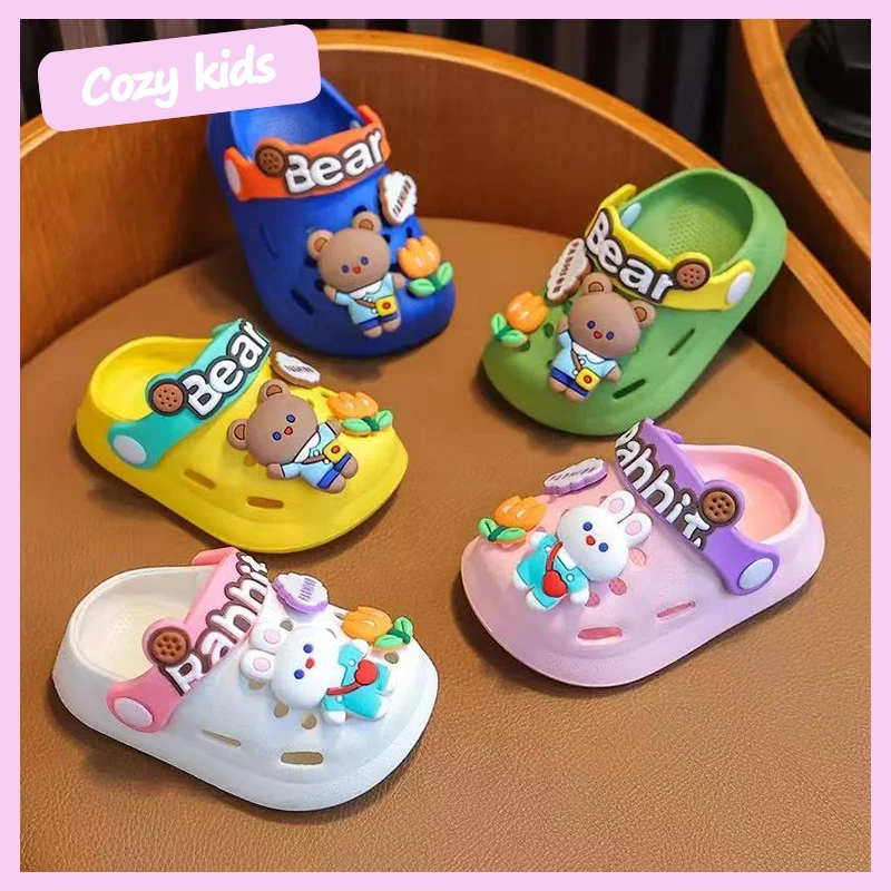 (พร้อมส่ง) รองเท้ารัดส้นเด็ก รองเท้าแตะเด็ก นุ่มนิ่ม สวมใส่สบาย มีกันลื่น Children's sandals สวมใส่สบาย มีกันลื่น