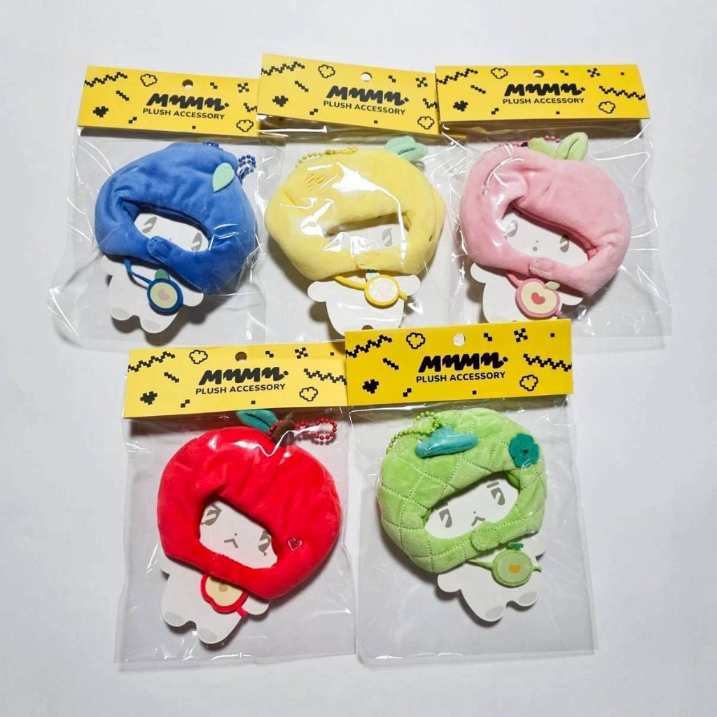 [พร้อมส่ง] Plave MMMM Plush - Accessory Fruit Hood Hat Set Official MD หมวกพวงกุญแจ มือ 1 ไม่แกะซีล