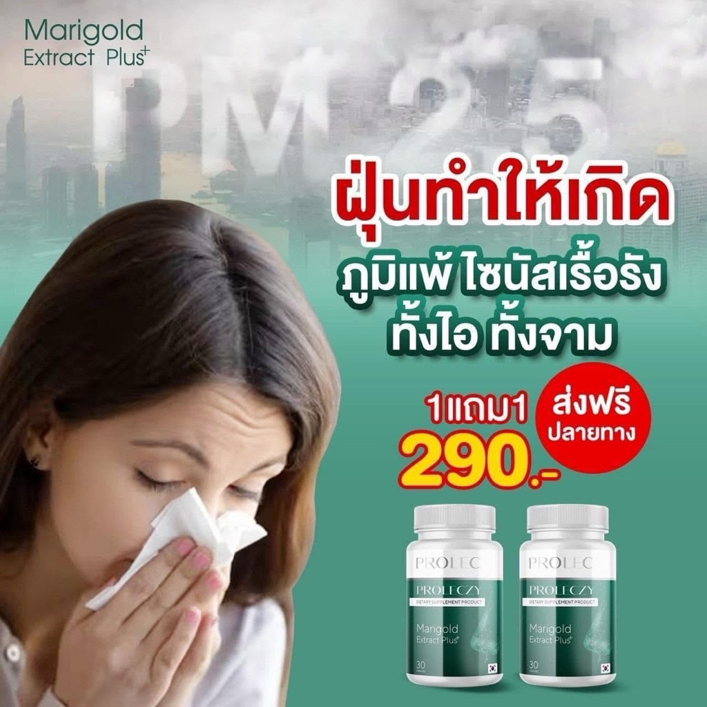 PROLEC•😪บรรเทาภูมิแพ้ เหนื่อย หอบ โปรแลคซี กระปุกละ 30 แคปซูล Proleczy