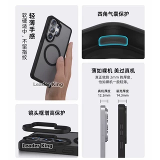 Case S24ultra เคสผิวด้าน เคส แม่เหล็ก ชาร์จได้ สำหรับ SAMSUNG S25Fe S21 S22 S23 S24 S25 Ultra plus S23FE เคสมือถือ 006
